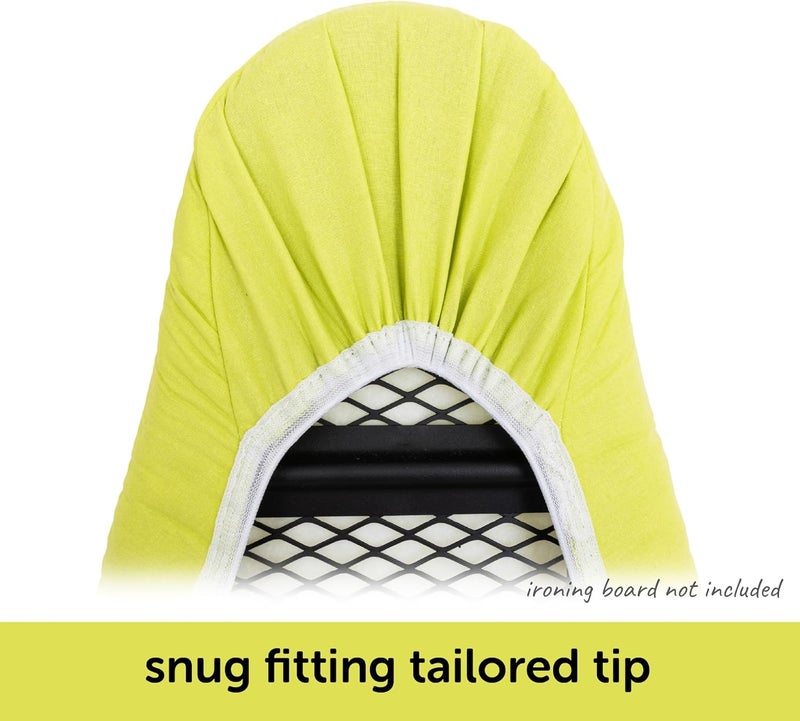 Oliso Ironing Board Cover, Durable 100% Cotton Lined with Professional Grade Felt pad - Fits Standard 54” x 15" Boards, a Wide Elastic Edge, Two Adjustable Straps for Secure Fit (Pistachio) - Image 3